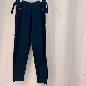 Helmut Lang Mens Black Knit Cotton Pull-on Y2K Jogger Style Utility Pants Size S